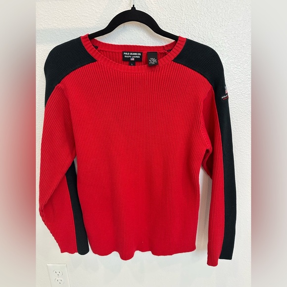 POLO Jeans Company by Ralph Lauren Red Sweater - Picture 1 of 2